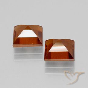 Hessonite Garnet Gemstones in 7 x 7 mm (calibrated) Size for Sale, Hessonite Garnet Stones in Deep Orange Color