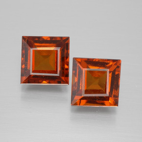 2ct Square Facet Cinnamon Orange Hessonite Garnet for sale thumb image of 2ct Square Facet Cinnamon Orange Hessonite Garnet (ID: 392987)