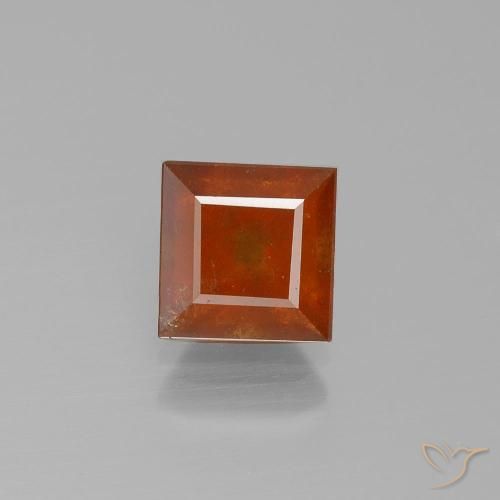 2.06ct Natural Warm Orange Hessonite Garnet, Square, VS-SI