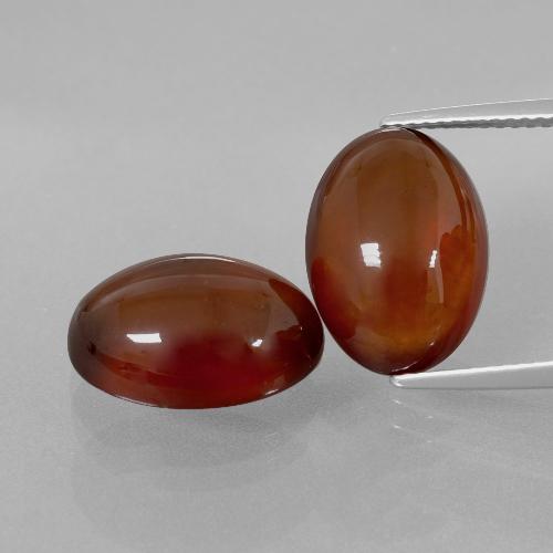 Lipstic Red Hessonite Garnet Gem - 8ct Oval Cabochon (ID: 393197)