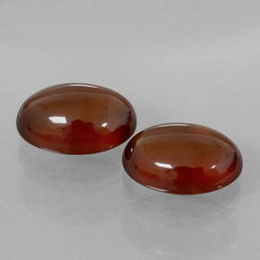 15.94 ctw Red Hessonite Garnet Stones, Natural Hessonite Garnet in Oval Cabochon Shape for Sale
