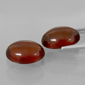 Hessonite Garnet Gemstones in 14 x 10 mm (calibrated) Size for Sale, Hessonite Garnet Stones in Lipstic Red Color