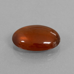 6.46 ct Orange Hessonite Garnet Stone, Natural Hessonite Garnet in Oval Cabochon Shape for Sale