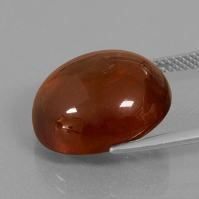 Hessonite Garnet Gemstone in 16.2 x 14.3 mm Size for Sale, Hessonite Garnet Stone in Cinnamon Orange Color