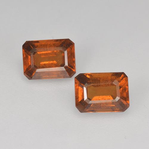 Amber Orange Hessonite Garnet Gem - 1.1ct Octagon Facet (ID: 393730)