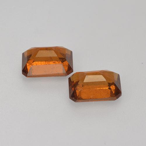 Hessonite Garnet Gemstones in 6.5 x 4.9 mm Size for Sale, Hessonite Garnet Stones in Amber Orange Color