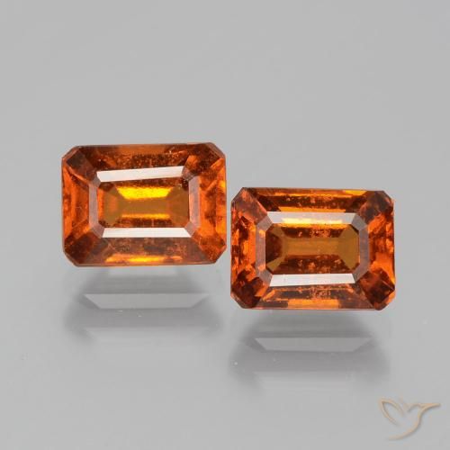 2.81ctw Natural Amber Orange Hessonite Garnet, Emerald Cut, VS-SI