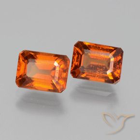 2.81 ctw Orange Hessonite Garnet Stones, Natural Hessonite Garnet in Octagon Facet Shape for Sale