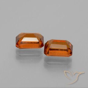 Hessonite Garnet Gemstones in 7 x 5 mm (calibrated) Size for Sale, Hessonite Garnet Stones in Deep Orange Color