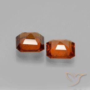 Hessonite Garnet Gemstones in 7 x 7 mm (calibrated) Size for Sale, Hessonite Garnet Stones in Dark Orange Color
