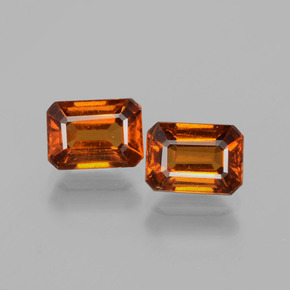 1.3ct Octagon Facet Cinnamon Orange Hessonite Garnet Gem for sale 1.3ct Octagon Facet Cinnamon Orange Hessonite Garnet Gem (ID: 393855)