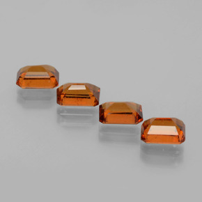 Hessonite Garnet Gemstones in 7 x 5 mm (calibrated) Size for Sale, Hessonite Garnet Stones in Deep Orange Color