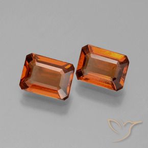 1.90 ctw Orange Hessonite Garnet Stones, Natural Hessonite Garnet in Octagon Facet Shape for Sale