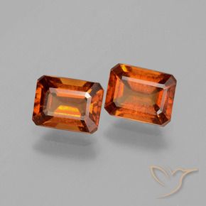 2.25 ctw Orange Hessonite Garnet Stones, Natural Hessonite Garnet in Octagon Facet Shape for Sale
