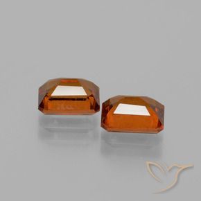 Hessonite Garnet Gemstones in 7 x 5 mm (calibrated) Size for Sale, Hessonite Garnet Stones in Medium Orange Color