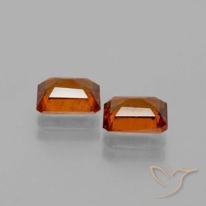 Hessonite Garnet Gemstones in 7 x 5 mm (calibrated) Size for Sale, Hessonite Garnet Stones in Amber Orange Color