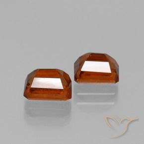 Hessonite Garnet Gemstones in 7 x 5 mm (calibrated) Size for Sale, Hessonite Garnet Stones in Medium Orange Color