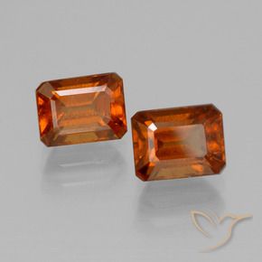 2.98 ctw Orange Hessonite Garnet Stones, Natural Hessonite Garnet in Octagon Facet Shape for Sale