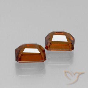 Hessonite Garnet Gemstones in 7 x 5 mm (calibrated) Size for Sale, Hessonite Garnet Stones in Deep Orange Color