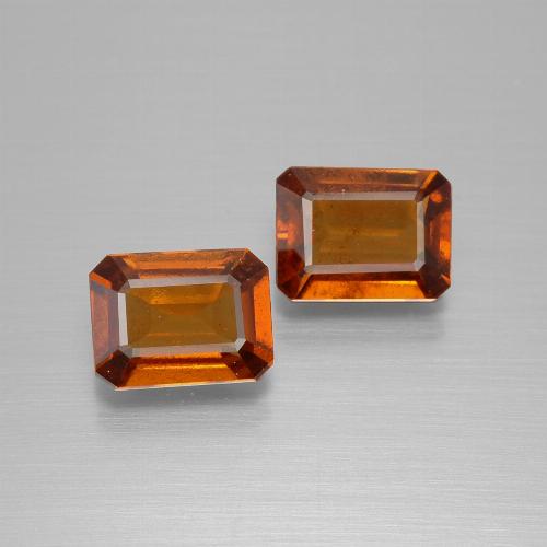Ámbar naranja Granate Hesonita Gema - 1.6ct Forma octagonal (ID: 394173)