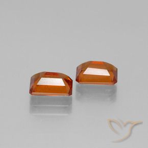 Hessonite Garnet Gemstones in 7 x 5 mm (calibrated) Size for Sale, Hessonite Garnet Stones in Deep Orange Color