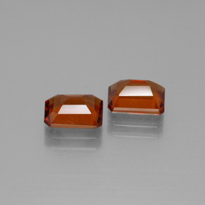 Hessonite Garnet Gemstones in 7.6 x 5.6 mm Size for Sale, Hessonite Garnet Stones in Fire Orange Color