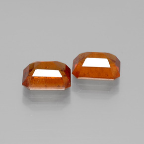 Hessonite Garnet Gemstone in 8 x 6 mm (calibrated) Size for Sale, Hessonite Garnet Stone in Cinnamon Orange Color
