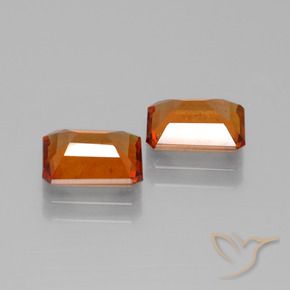Hessonite Garnet Gemstones in 8 x 6 mm (calibrated) Size for Sale, Hessonite Garnet Stones in Deep Orange Color