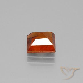 Hessonite Garnet Gemstone in 6.9 x 6.7 mm Size for Sale, Hessonite Garnet Stone in Dark Orange Color