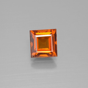 1.9ct Square Facet Cinnamon Orange Hessonite Garnet for sale thumb image of 1.9ct Square Facet Cinnamon Orange Hessonite Garnet (ID: 394314)