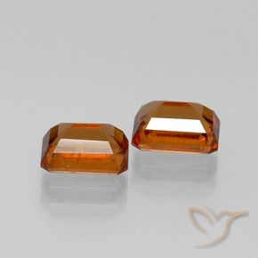 Hessonite Garnet Gemstones in 7 x 5 mm (calibrated) Size for Sale, Hessonite Garnet Stones in Medium-Dark Orange Color