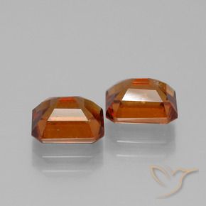 Hessonite Garnet Gemstones in 7.2 x 5.7 mm Size for Sale, Hessonite Garnet Stones in Amber Orange Color