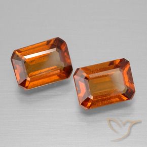 2.73 ctw Orange Hessonite Garnet Stones, Natural Hessonite Garnet in Octagon Facet Shape for Sale