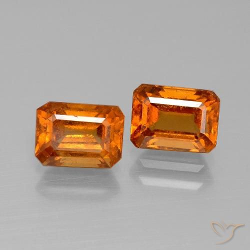 2.63ctw Natural Yellowish Orange Hessonite Garnet, Emerald Cut, VS-SI