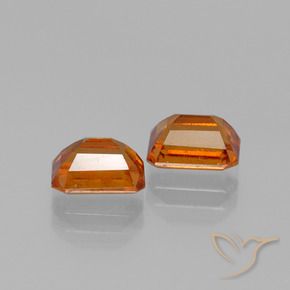 Hessonite Garnet Gemstones in 7 x 5 mm (calibrated) Size for Sale, Hessonite Garnet Stones in Yellowish Orange Color