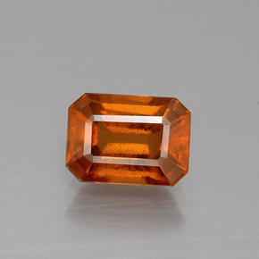 1.83 ct Orange Hessonite Garnet Gemstone, Hessonite Garnet Gem in Octagon Facet Shape for Sale.