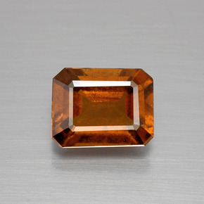 1.78 ct Orange Hessonite Garnet Gemstone, Hessonite Garnet Gem in Octagon Facet Shape for Sale.