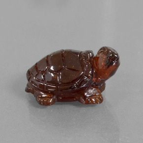 12.27 ct Orange Hessonite Garnet Gemstone, Hessonite Garnet Gem in Carved Turtle Shape for Sale.