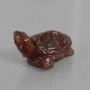 12.27 ct Orange Hessonite Garnet Stone, Natural Hessonite Garnet in Carved Turtle Shape for Sale