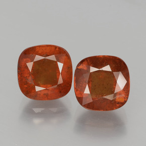 Naranja cálido Granate Hesonita Gema - 3.2ct Corte en Forma Cojín (ID: 395125)