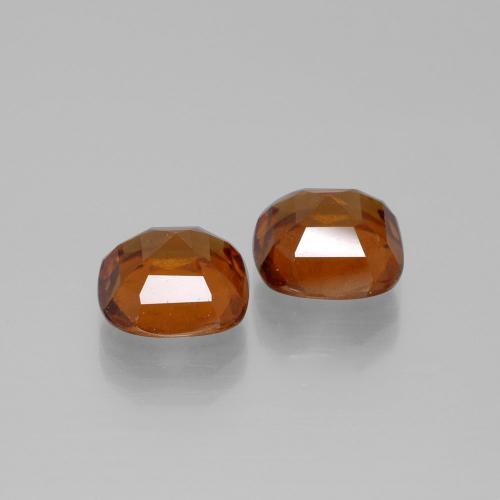 Hessonite Garnet Gemstones in 8.1 x 8 mm Size for Sale, Hessonite Garnet Stones in Deep Orange Color
