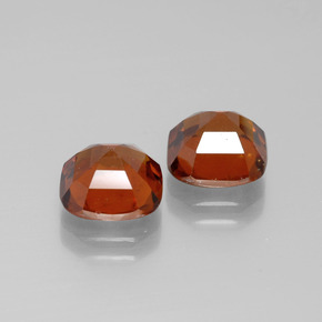 Hessonite Garnet Gemstones in 8 x 8 mm Size for Sale, Hessonite Garnet Stones in Medium Orange Color