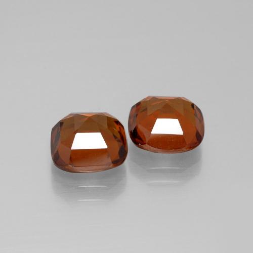 Hessonite Garnet Gemstones in 8 x 7.9 mm Size for Sale, Hessonite Garnet Stones in Medium Orange Color