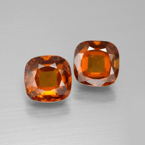 Medium Orange Hessonite Garnet Gem - 2.6ct Cushion-Cut (ID: 395204)
