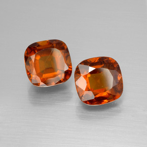 5.23 ctw Orange Hessonite Garnet Stones, Natural Hessonite Garnet in Cushion-Cut Shape for Sale