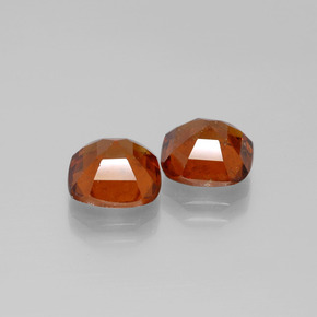 Hessonite Garnet Gemstones in 7.9 x 7.8 mm Size for Sale, Hessonite Garnet Stones in Amber Orange Color