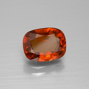 2.87 ct Orange Hessonite Garnet Stone, Natural Hessonite Garnet in Cushion-Cut Shape for Sale