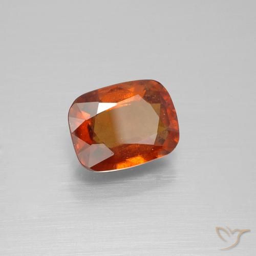2.61 ct Orange Hessonite Garnet Stone, Natural Hessonite Garnet in Cushion-Cut Shape for Sale