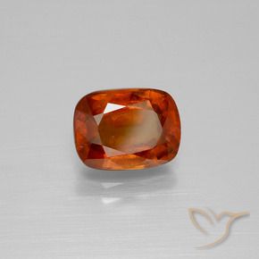 2.72 ct Orange Hessonite Garnet Stone, Natural Hessonite Garnet in Cushion-Cut Shape for Sale