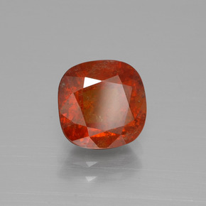 3.01 ct Orange Hessonite Garnet Stone, Natural Hessonite Garnet in Cushion-Cut Shape for Sale
